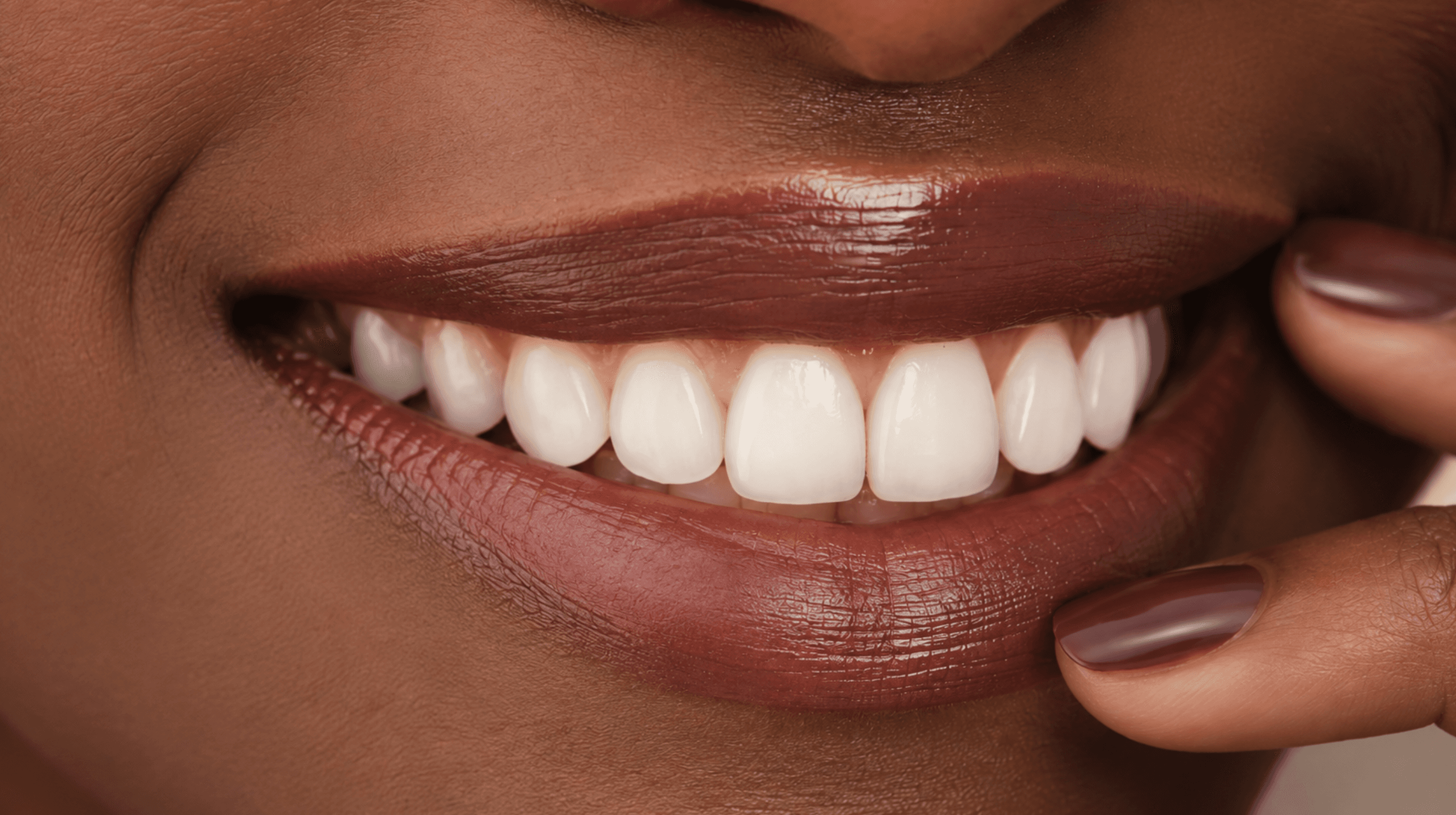 Close-up of a warm, natural smile